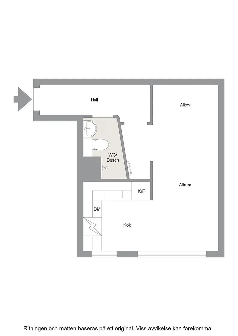Planritning för Brändströmsgatan 3 B