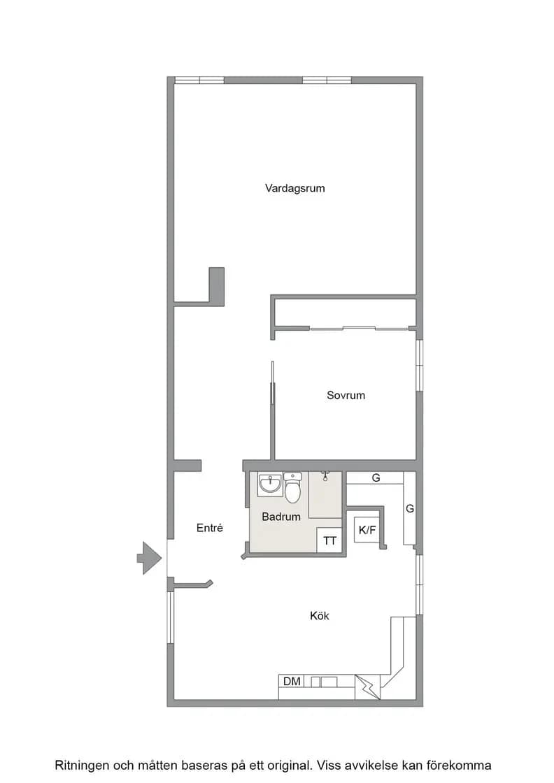 Floor plan for Brunnsgatan 1H