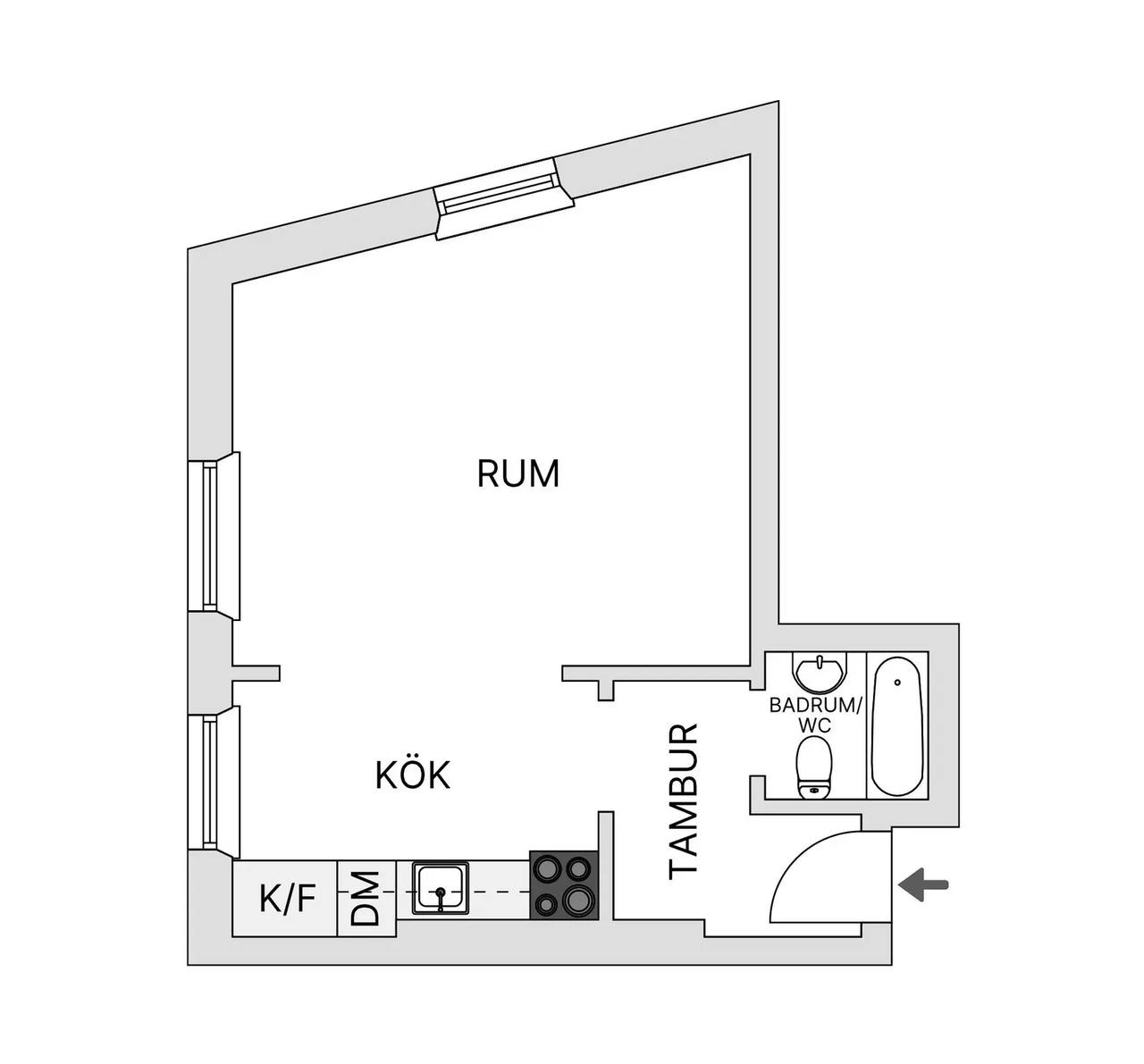 Floor plan for Ystadsgatan 47G