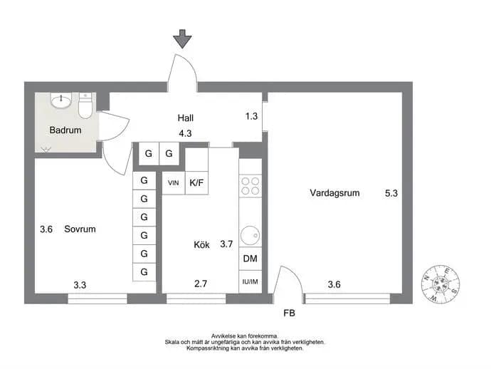 Planritning för Brunnsgatan 12