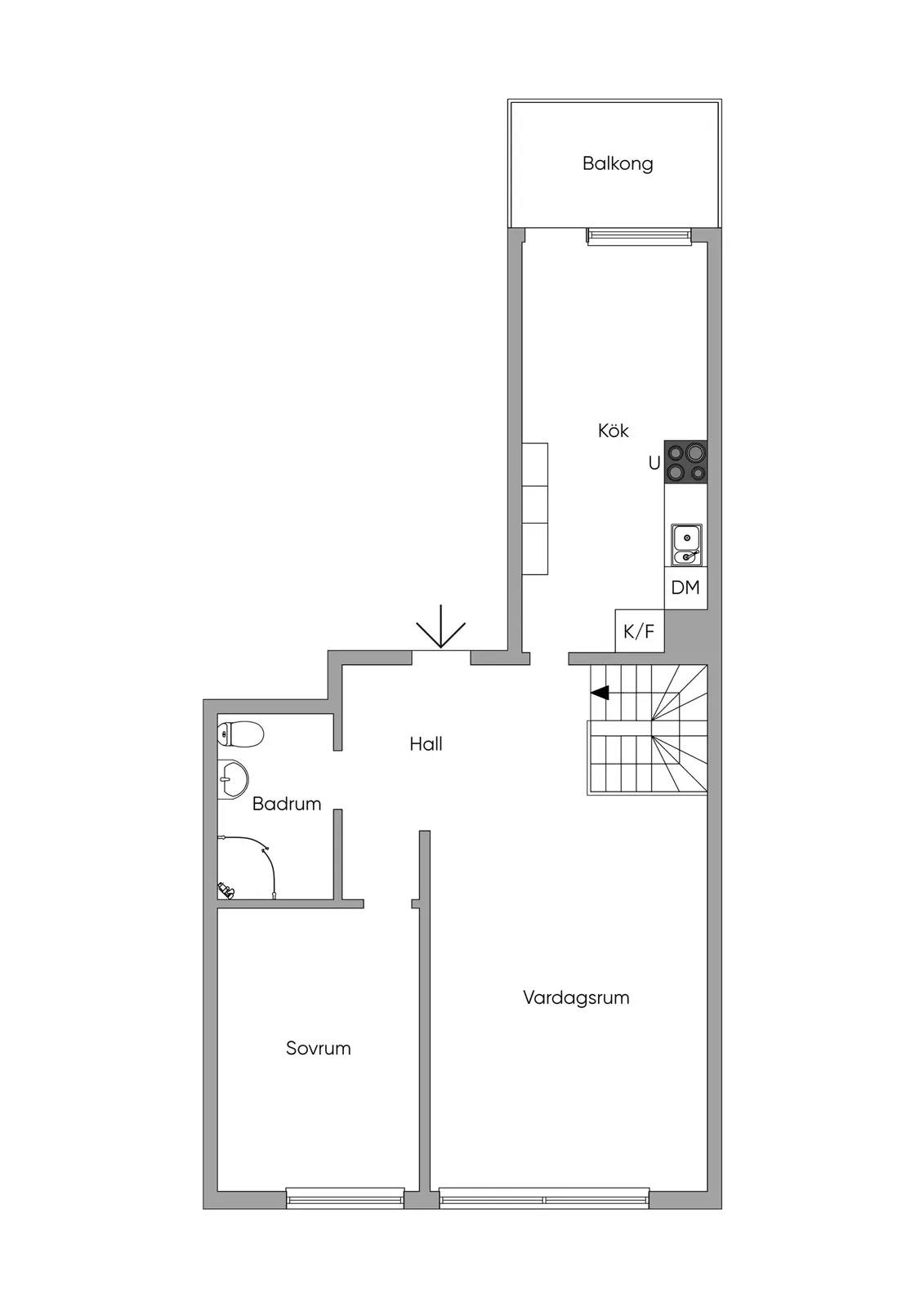 Planritning för Lingvägen 205