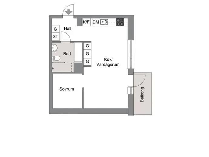 Planritning för Cronhielms Allé 33