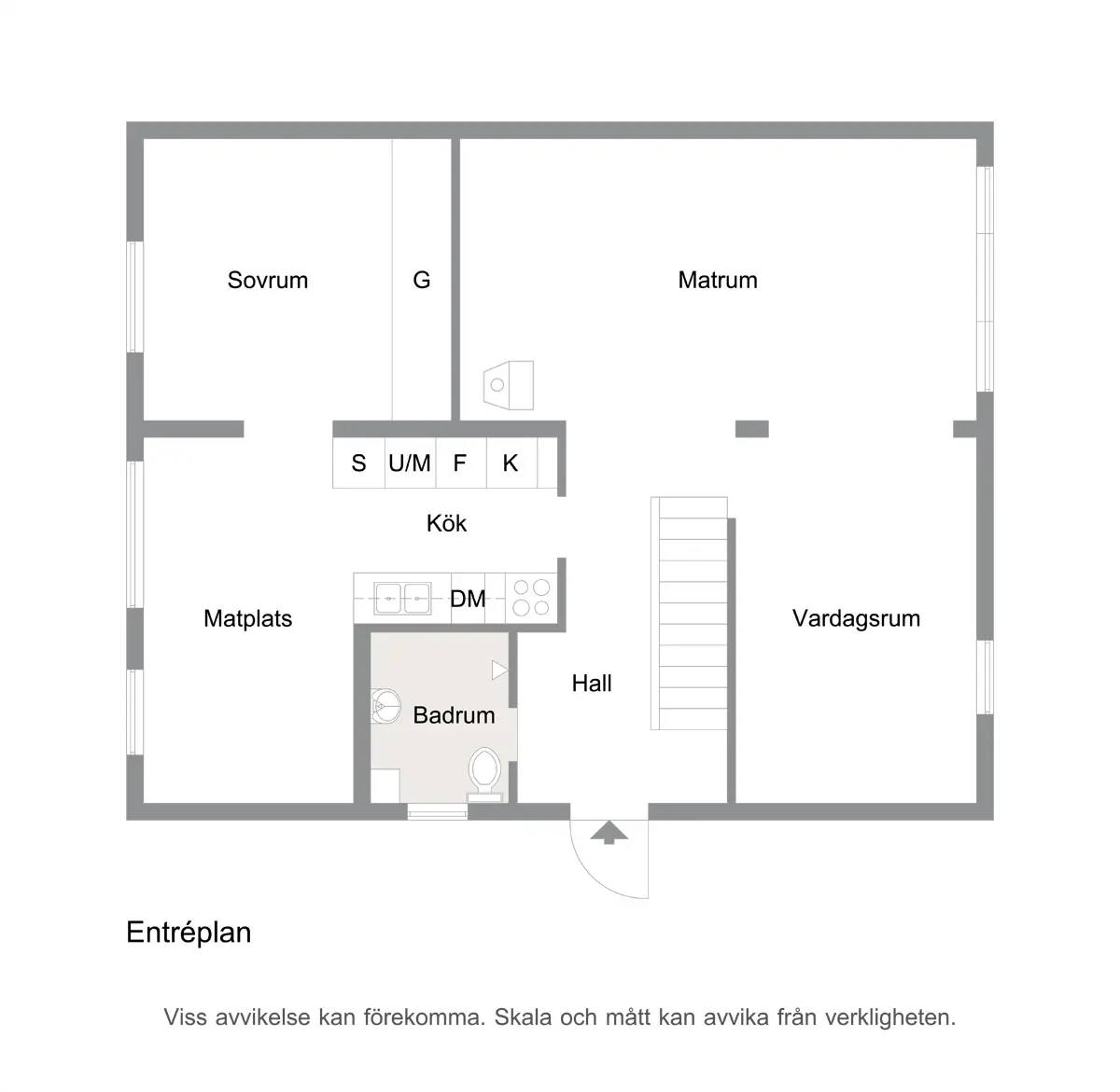 Floor plan for Bonebäcksvägen 4
