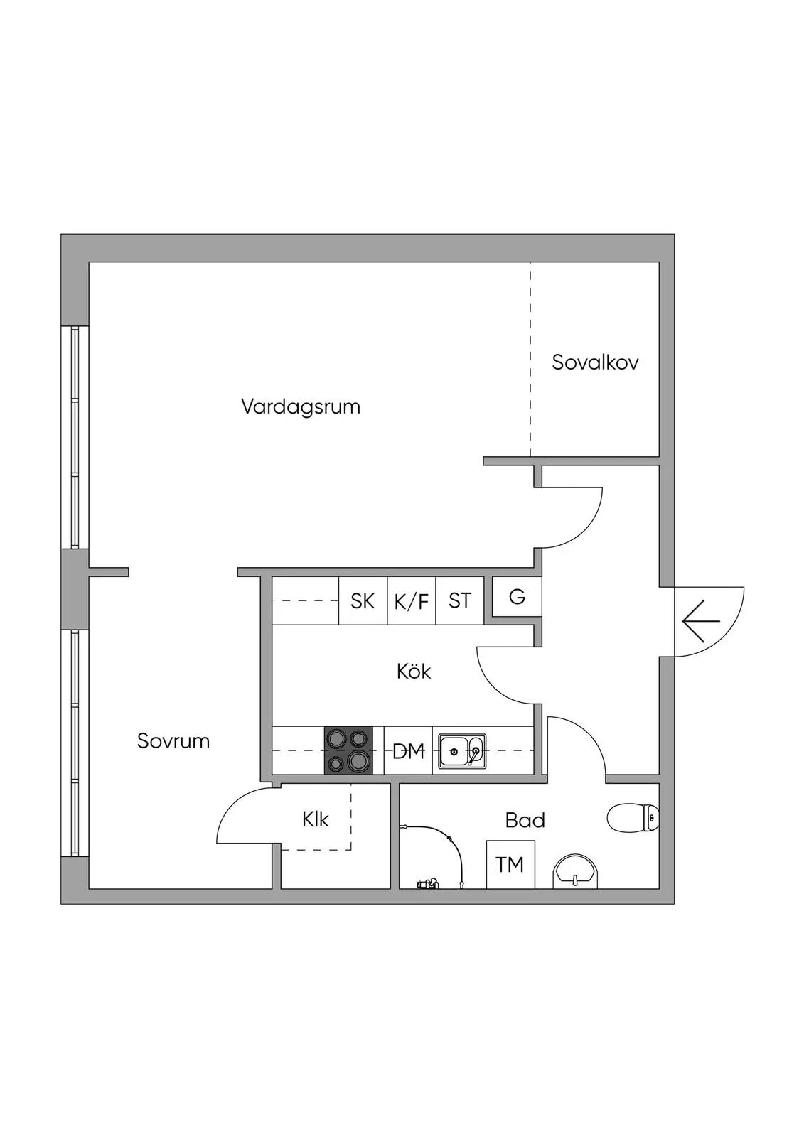 Floor plan for Logdansvägen 26