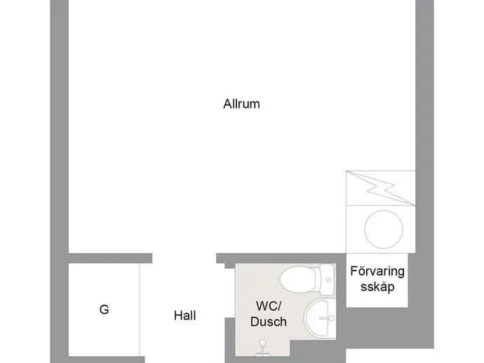 Planritning för Brändströmsgatan 15 B