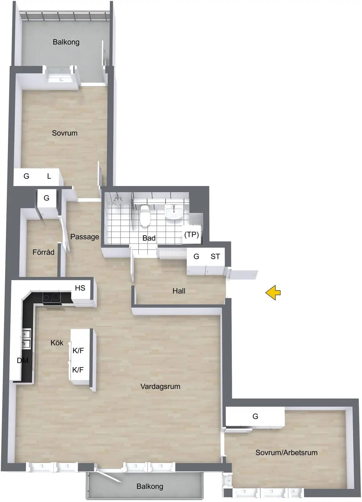 Planritning för Tullgarnsgatan 7