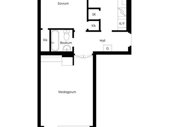 Planritning för Lövstagatan 21B