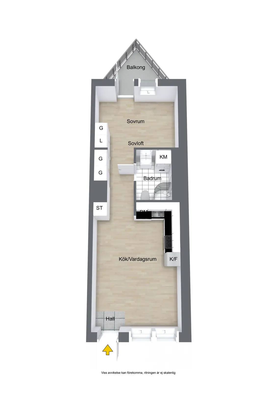 Floor plan for Johannesbäcksgatan 95A