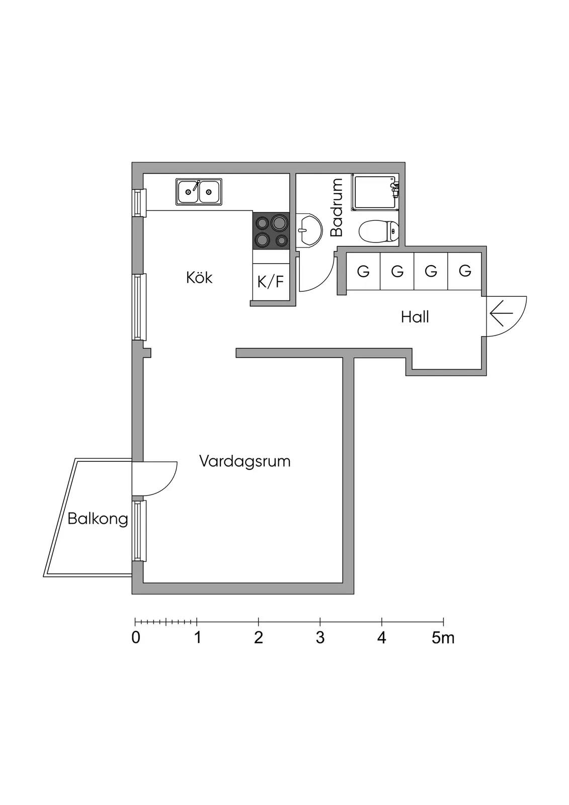 Planritning för Månstorpsvägen 2