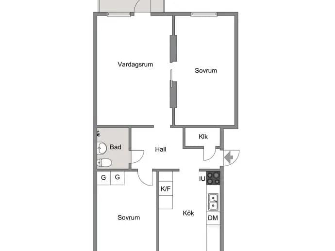 Floor plan for Torggatan 4A