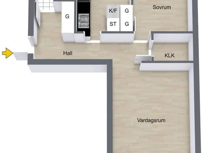 Planritning för Verkmästargatan 15