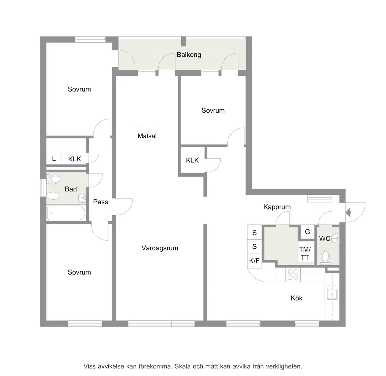 Floor plan for Lagmansgatan 6C
