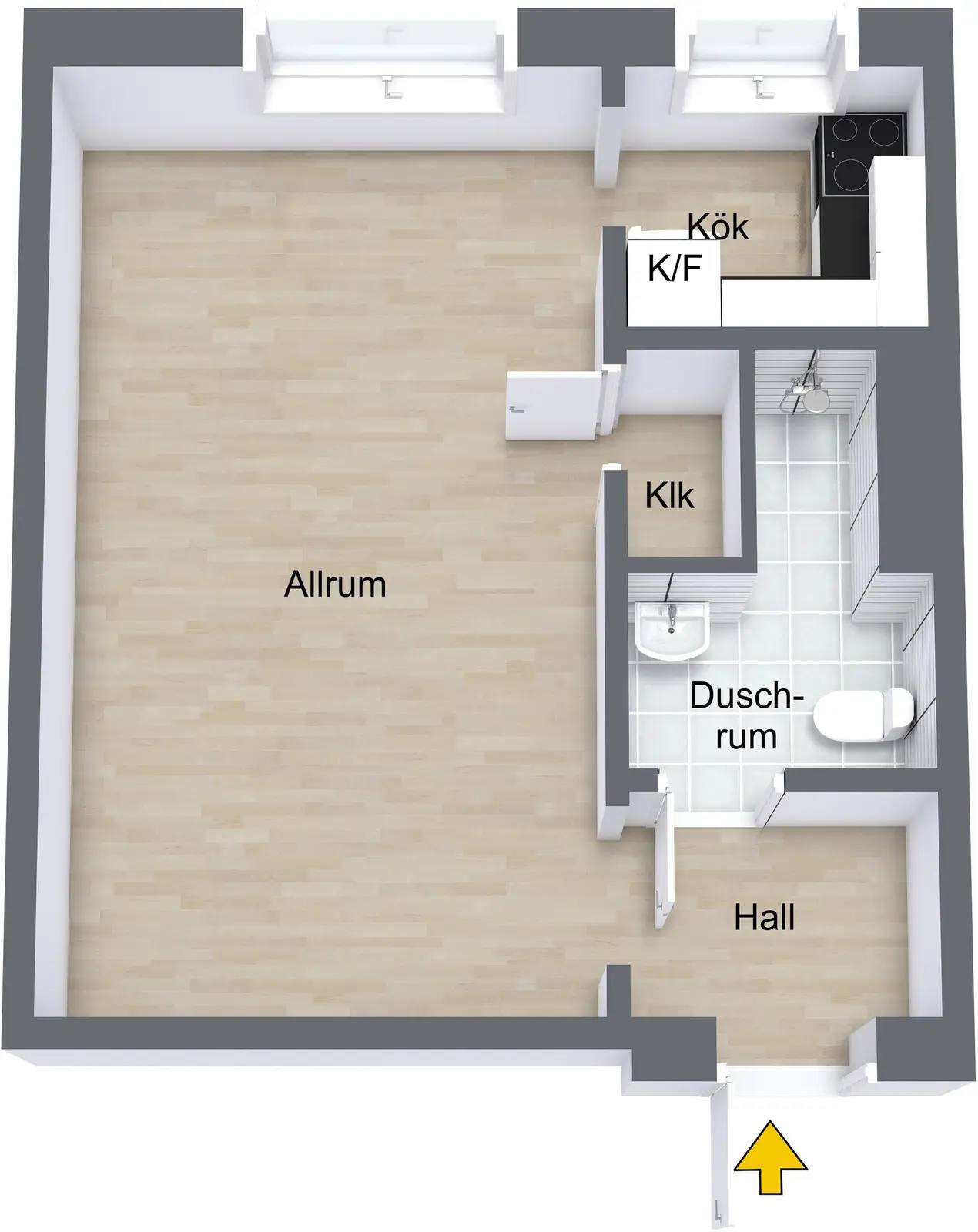 Planritning för Tegnérgatan 33A