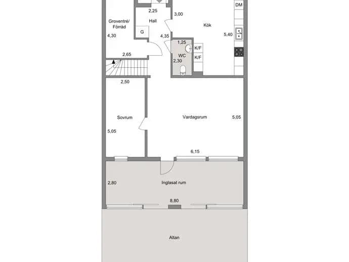 Planritning för Varnbäcksvägen 36