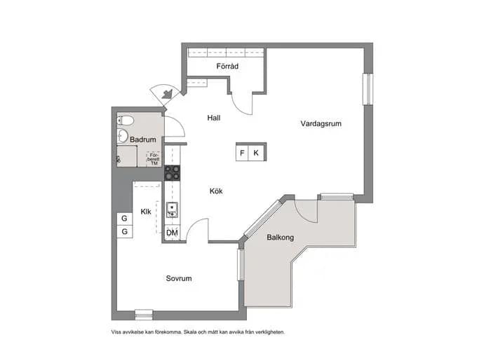 Floor plan for Södergatan 18B