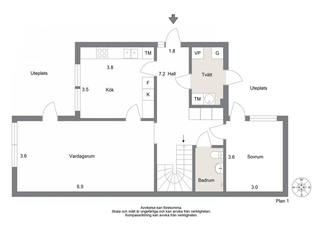 Floor plan for Bäverstigen 2
