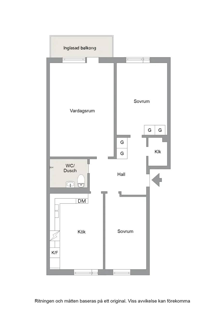 Floor plan for Drottning Kristinas väg 69