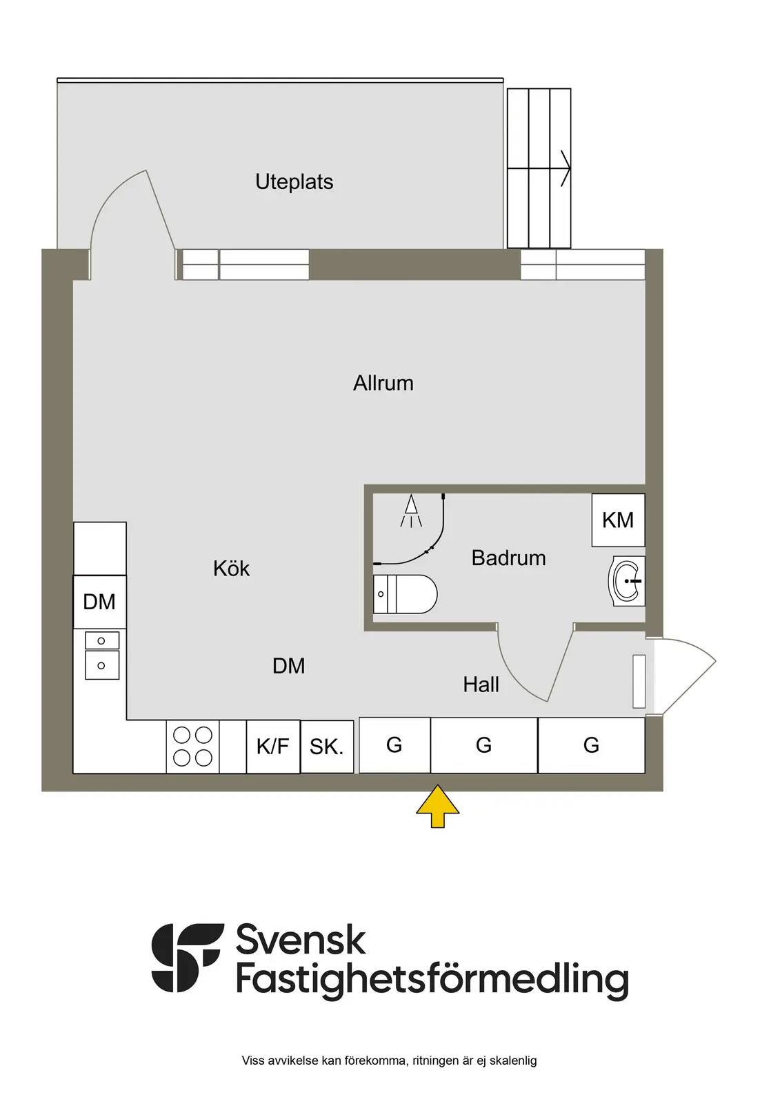 Planritning för Granängsvägen 2B