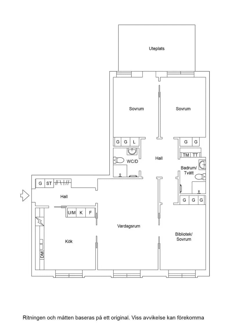 Floor plan for Prins Augusts gata 12
