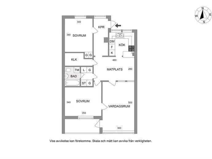 Floor plan for Storvretsvägen 44