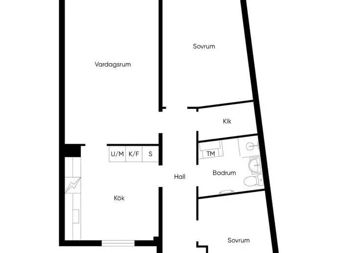 Floor plan for Fredsgatan 10