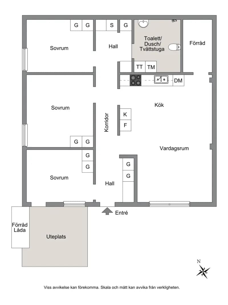 Planritning för Molnstigen 5a