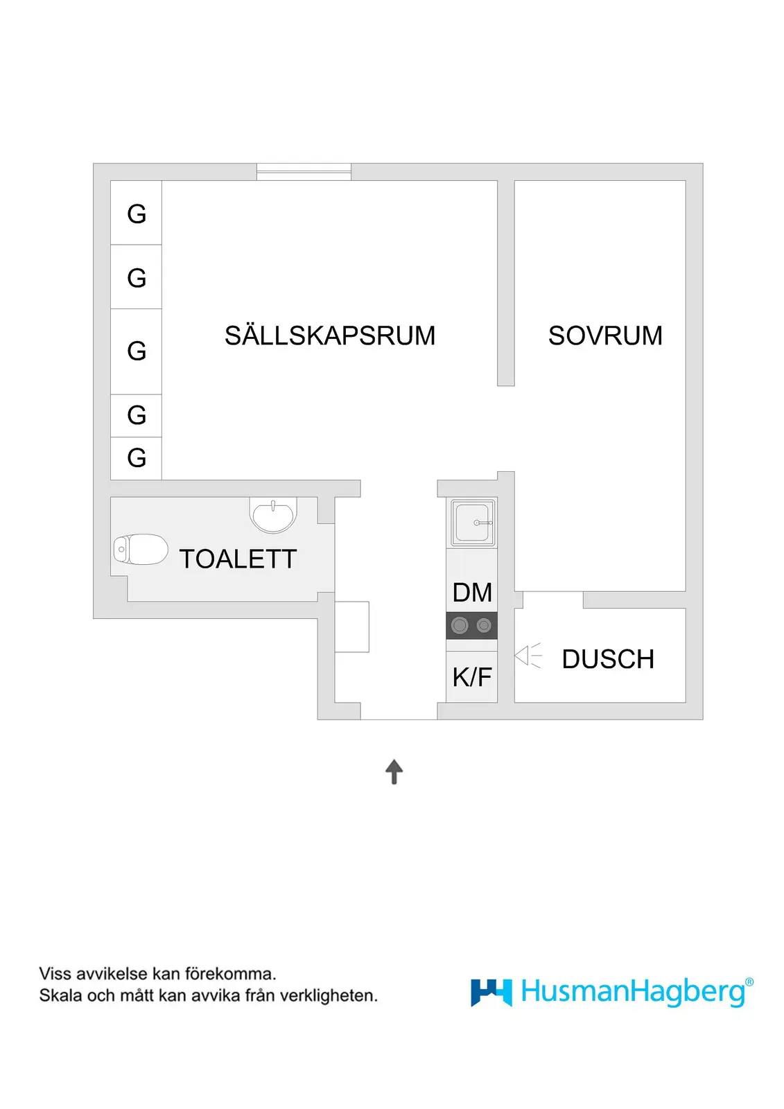 Floor plan for Norra Ersmarksgatan 59