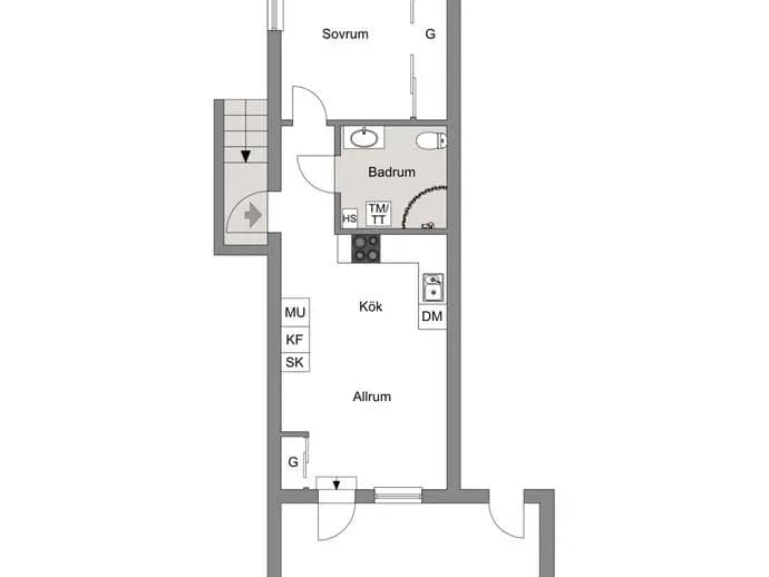 Planritning för KRUKMAKARGATAN 3B