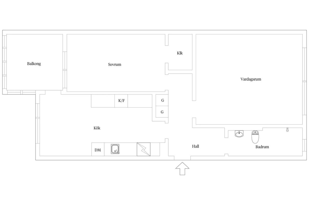 Floor plan for Dalhemsvägen 59A