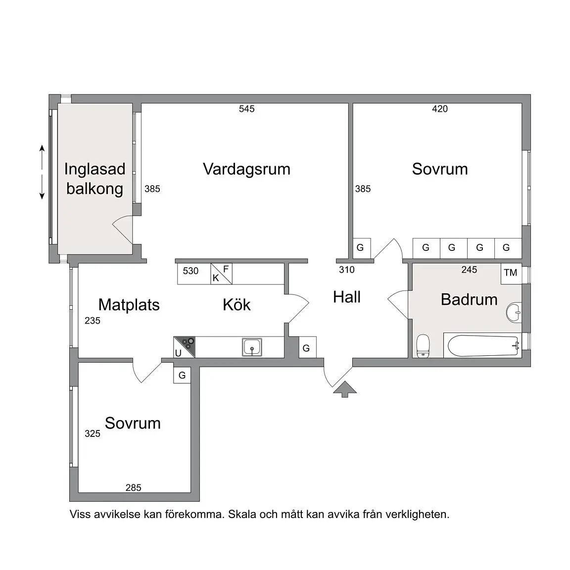 Planritning för Granitvägen 19