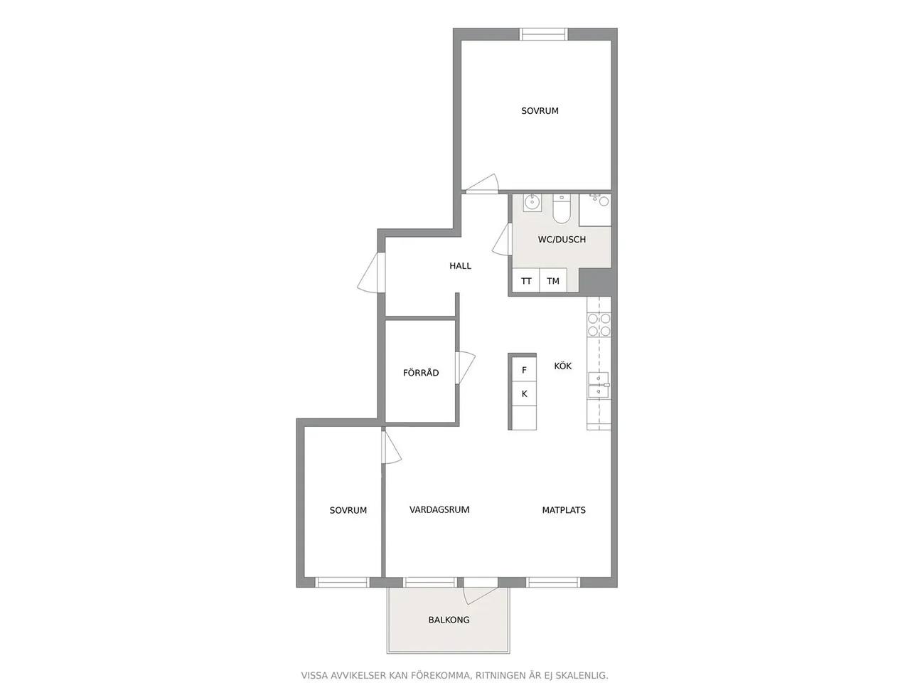 Floor plan for Munkhättevägen 25B