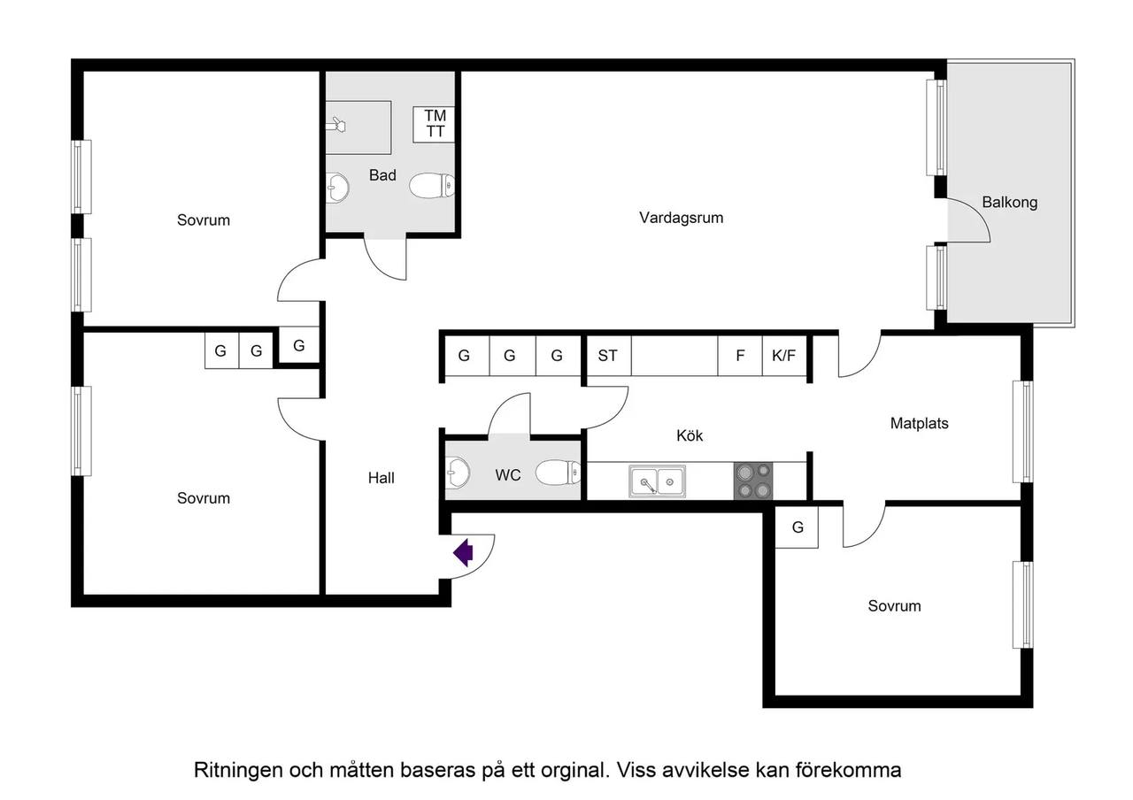 Planritning för Åkerbyvägen 366
