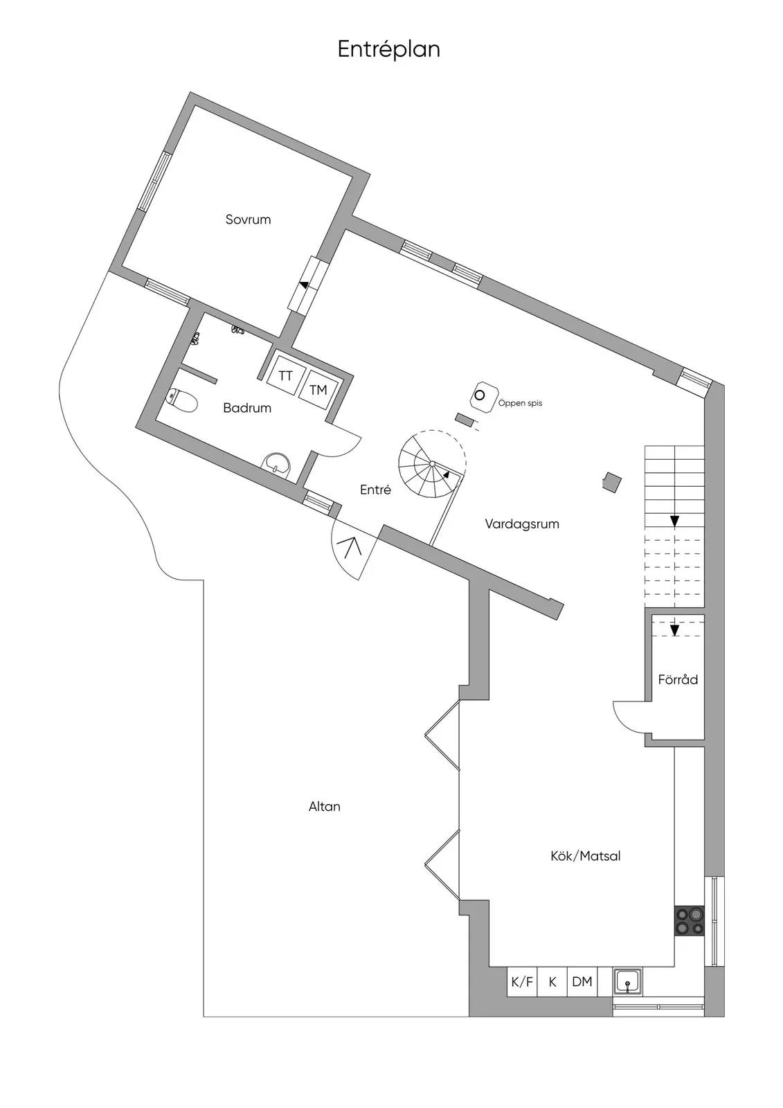 Floor plan for Bergknallevägen 20