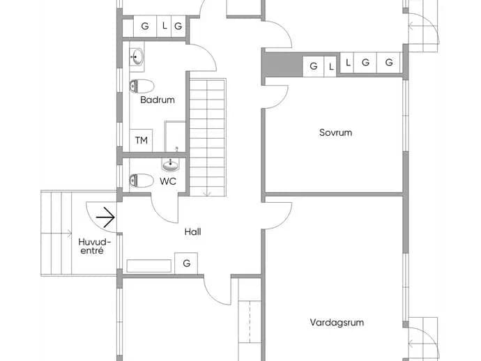 Planritning för Norra Järnvägsgatan 3