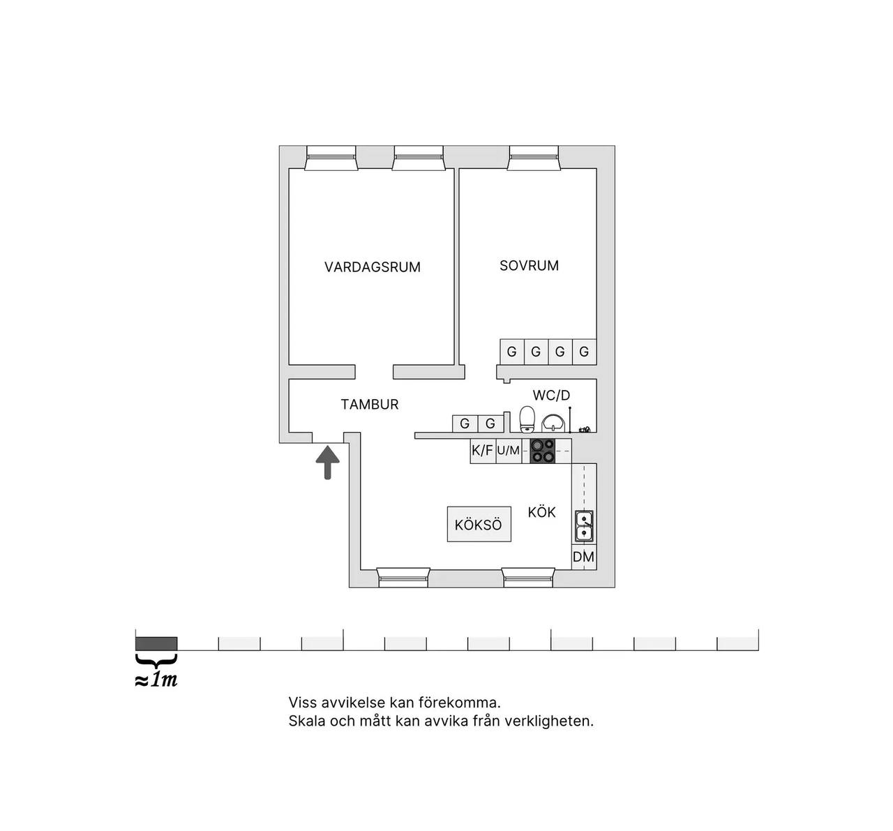 Floor plan for Persgatan 56