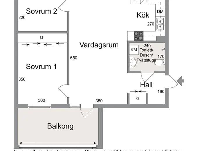 Planritning för Albrektsvägen 171