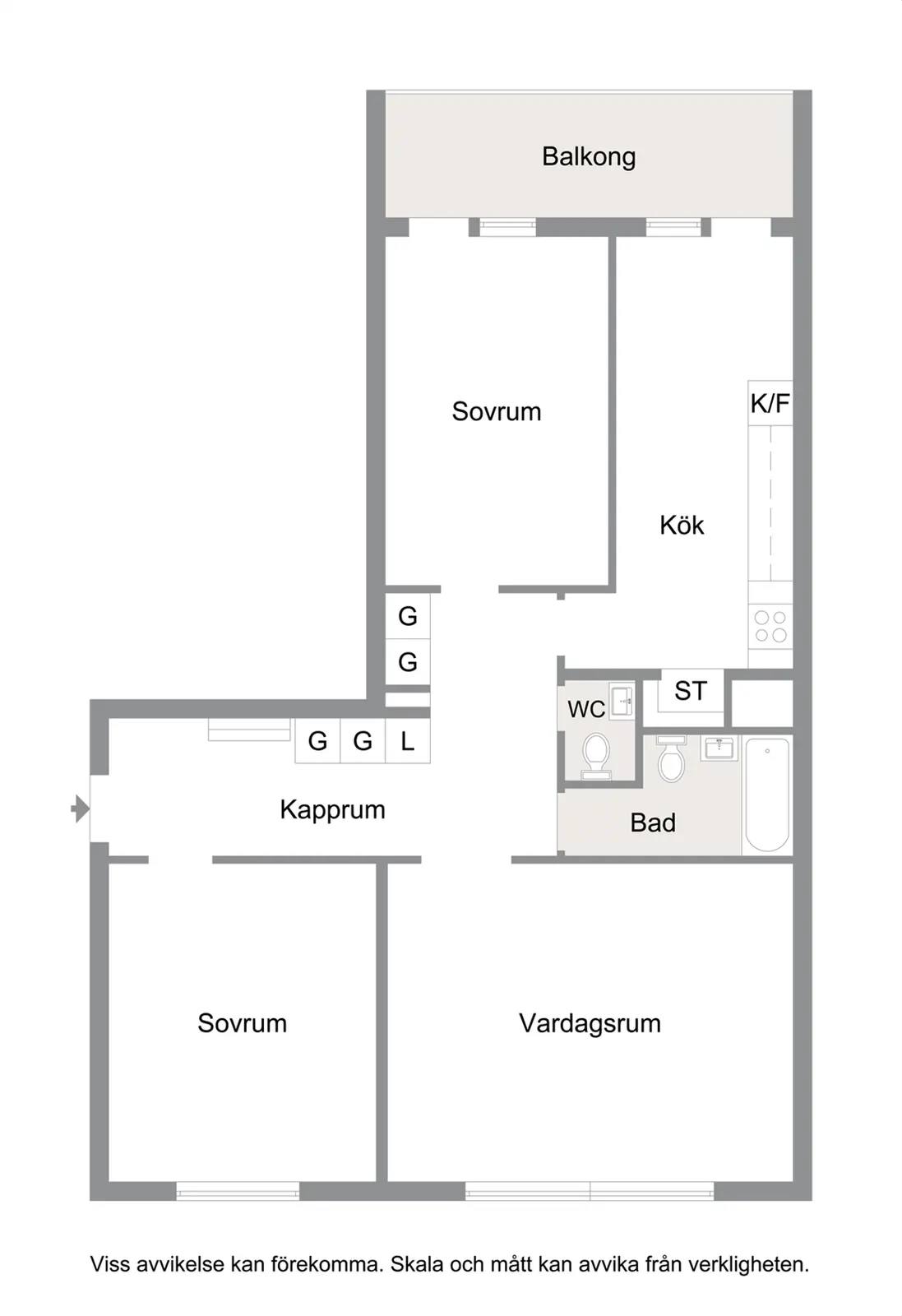 Floor plan for Von Lingens Väg 37