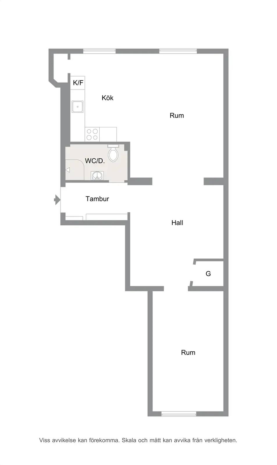 Floor plan for Värnhemsgatan 6