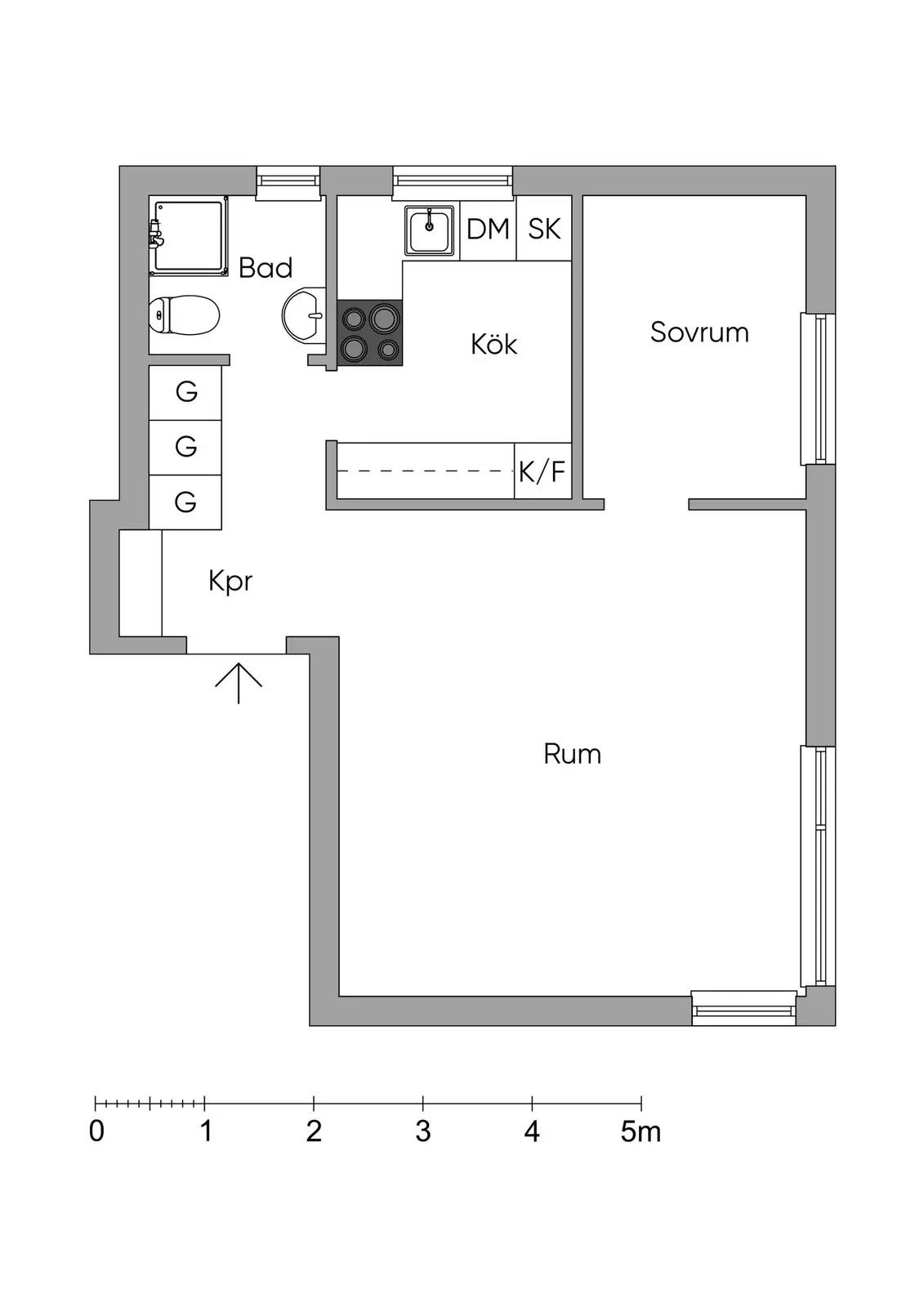 Floor plan for Hallebergsvägen 9