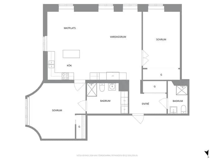 Planritning för Bagaregatan 21