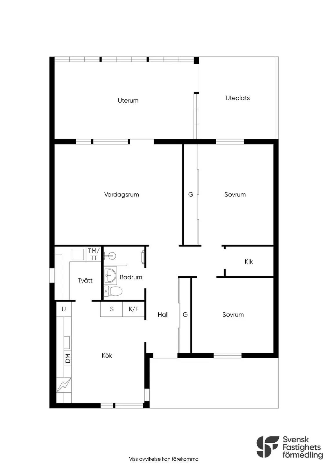 Floor plan for Anna Lenah Elgströms väg 6