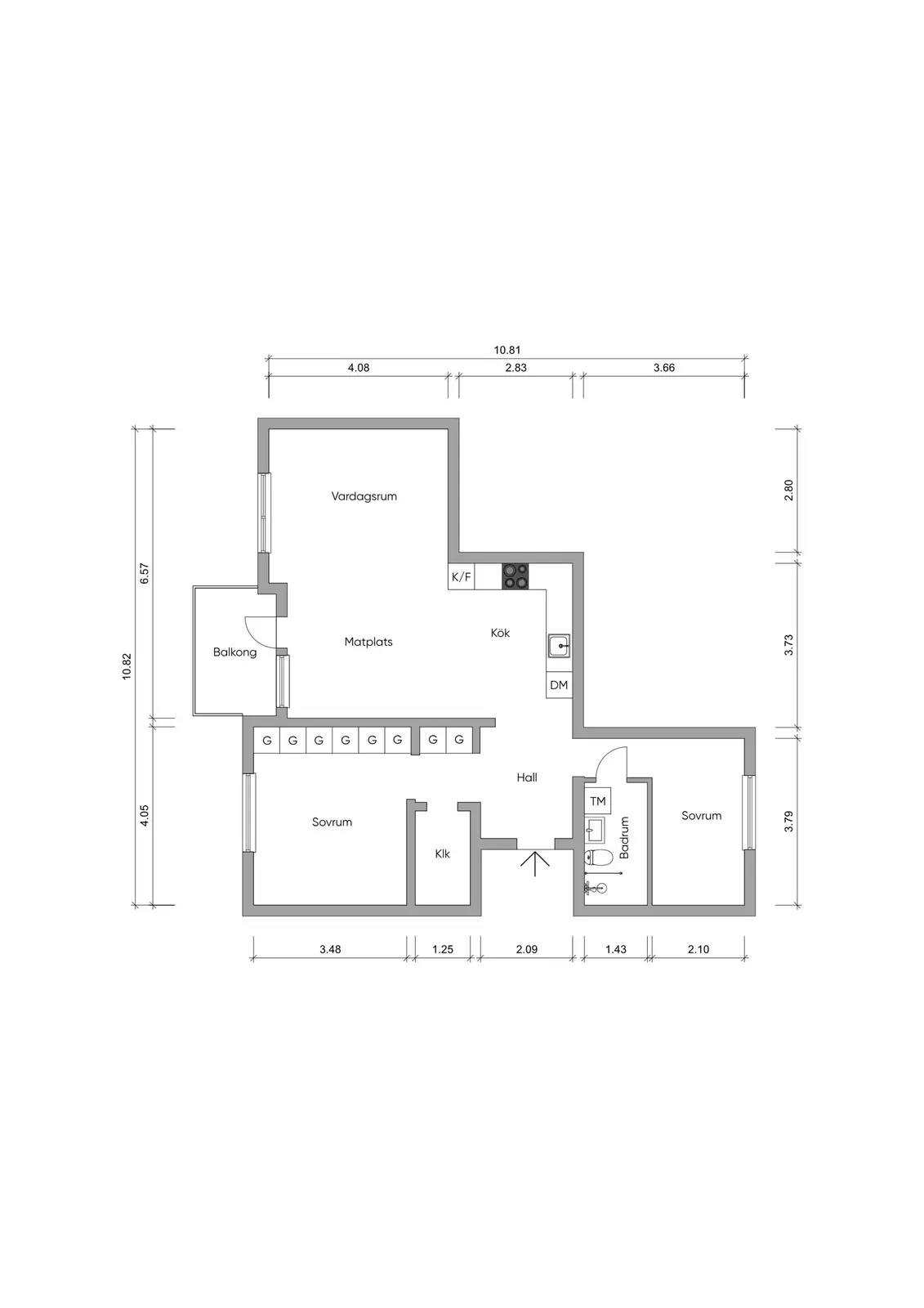 Floor plan for Birger Jarlsgatan 74