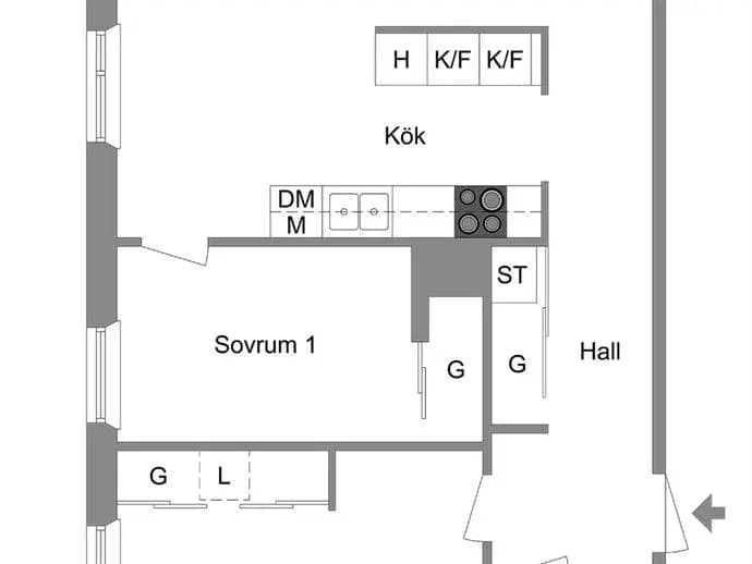Planritning för Hättkvarnsgatan 1 - VÅN 3/3
