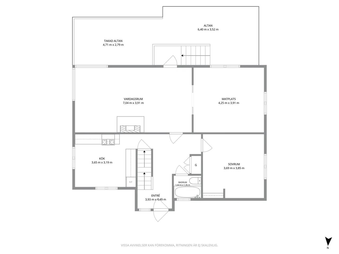 Floor plan for Alefjällsvägen 3