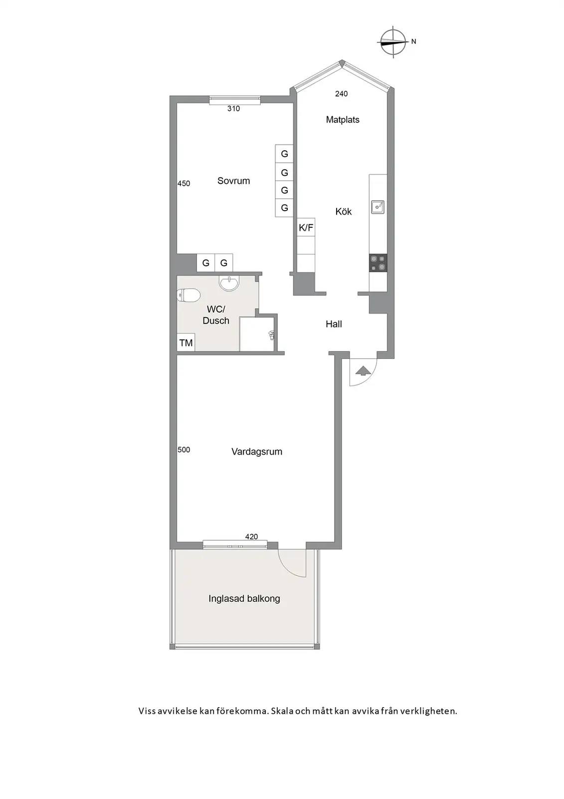 Floor plan for Packhusgatan 10C