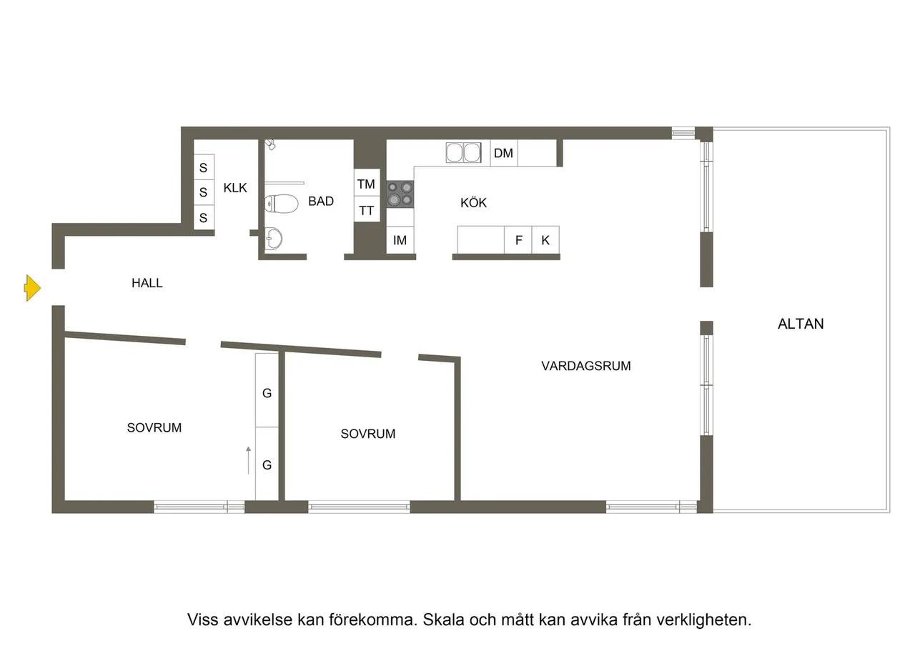 Planritning för Anton Johanssons väg 4
