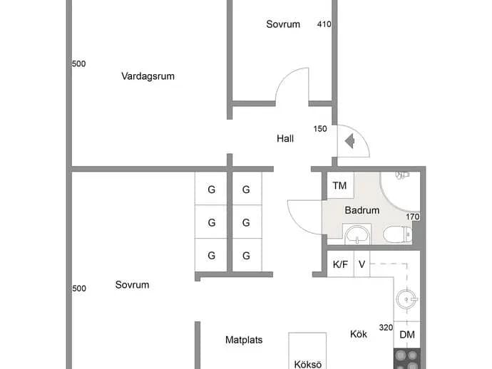 Floor plan for Fritjof Nansens väg 18