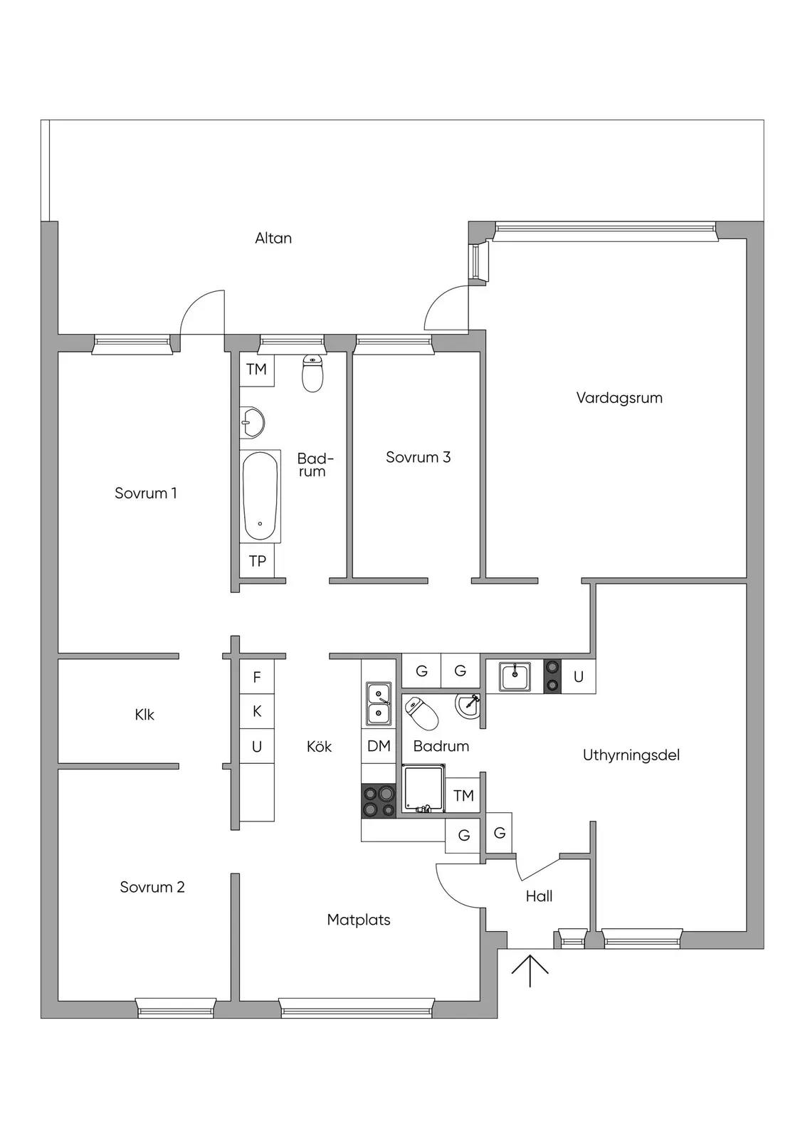 Floor plan for Mästarbacken 46