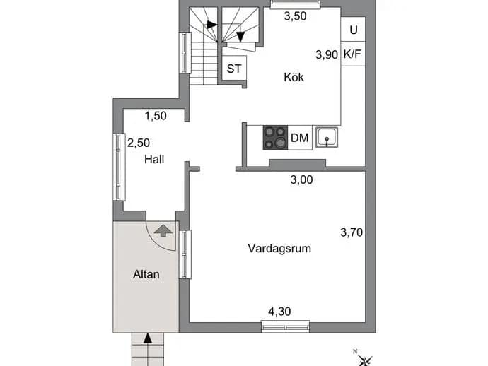 Planritning för Lunden 205