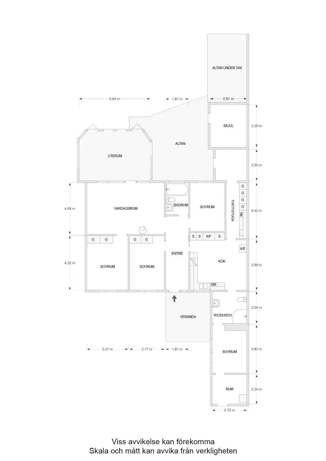 Planritning för Hammarkindsgatan 22